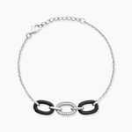 Bracelet Eulalie Argent Blanc C&eacute;ramique Et Oxyde De Zirconium - Bracelets cha&icirc;nes Femme | Marc Orian