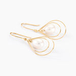 Boucles D'oreilles Pendantes Martyna Or Jaune Perle De Culture - Boucles d'oreilles mariage Femme | Marc Orian