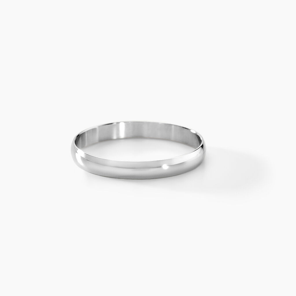 Alliance Meredithe Demi Jonc Classique Or Blanc - Alliances Famille | Marc Orian