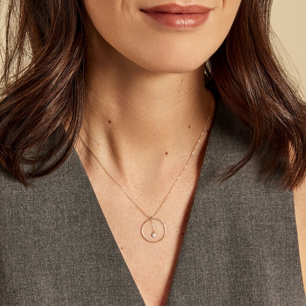 Collier Circlea Or Jaune Diamant - Colliers avec pierres Femme | Marc Orian