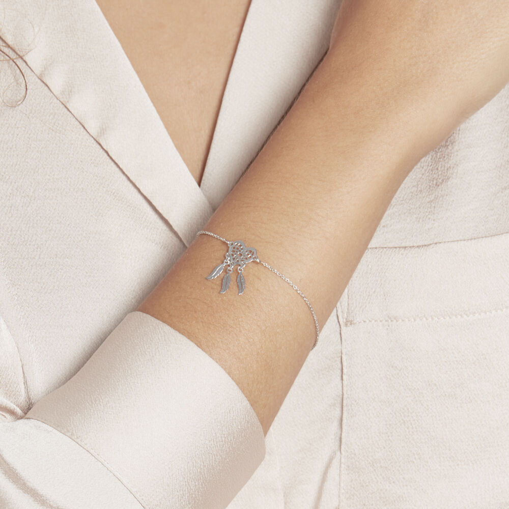 Bracelet Argent Blanc Sebastina -  Femme | Marc Orian