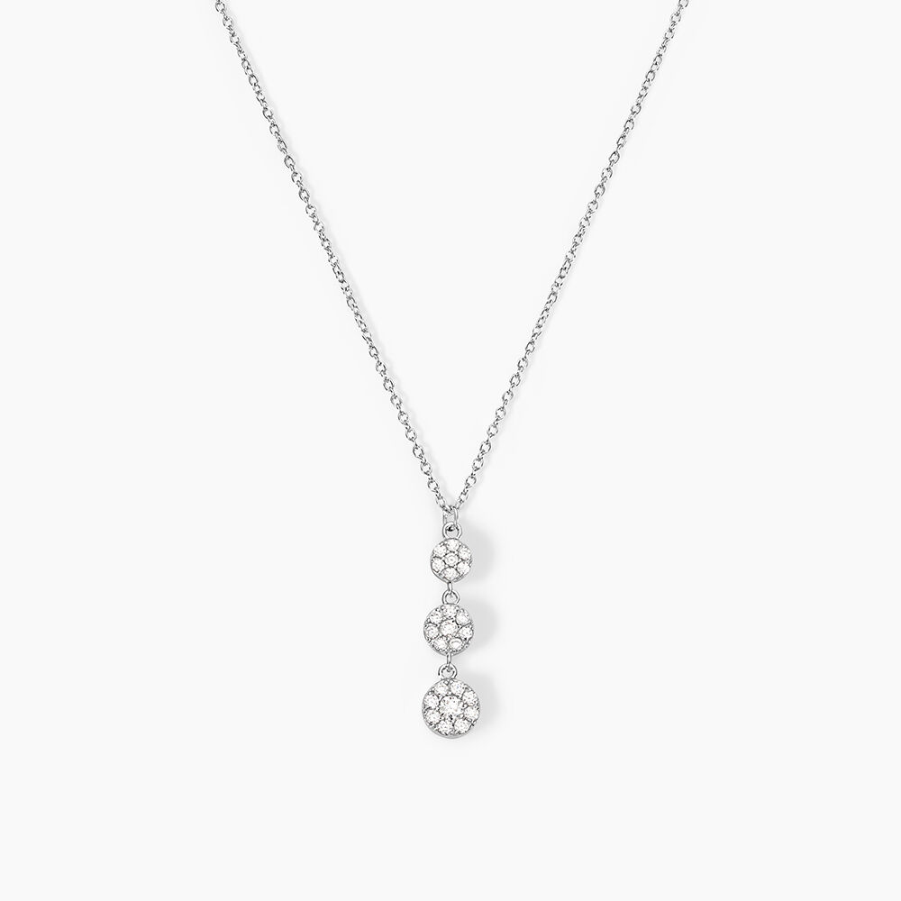 Collier Sandra Argent Blanc Oxyde De Zirconium - Colliers avec pierres Femme | Marc Orian