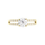 Bague Solitaire Or Jaune Cesarine Oxyde De Zirconium - Solitaires Femme | Marc Orian