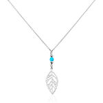 Collier Grethel Argent Blanc Turquoise - Colliers avec pierres Femme | Marc Orian