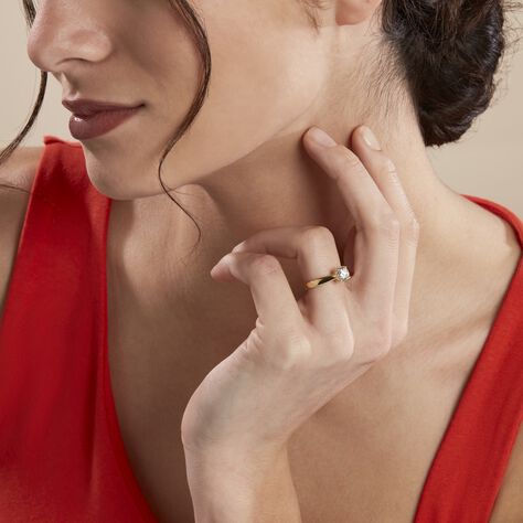 Bague Solitaire Vicoeuria Or Jaune Diamant Synthétique - Bagues Solitaire Femme | Marc Orian