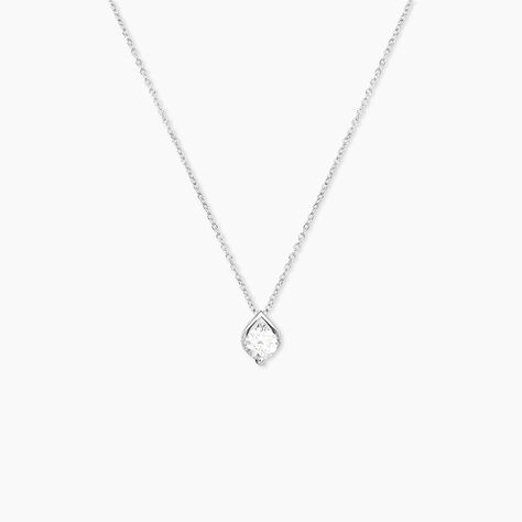 Collier Cleopatra Argent Blanc Oxyde De Zirconium - Colliers avec pierres Femme | Marc Orian