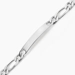 Bracelet Identit&eacute; Anilo Maille Alternee 1/1 Argent Blanc - Gourmettes Homme | Marc Orian