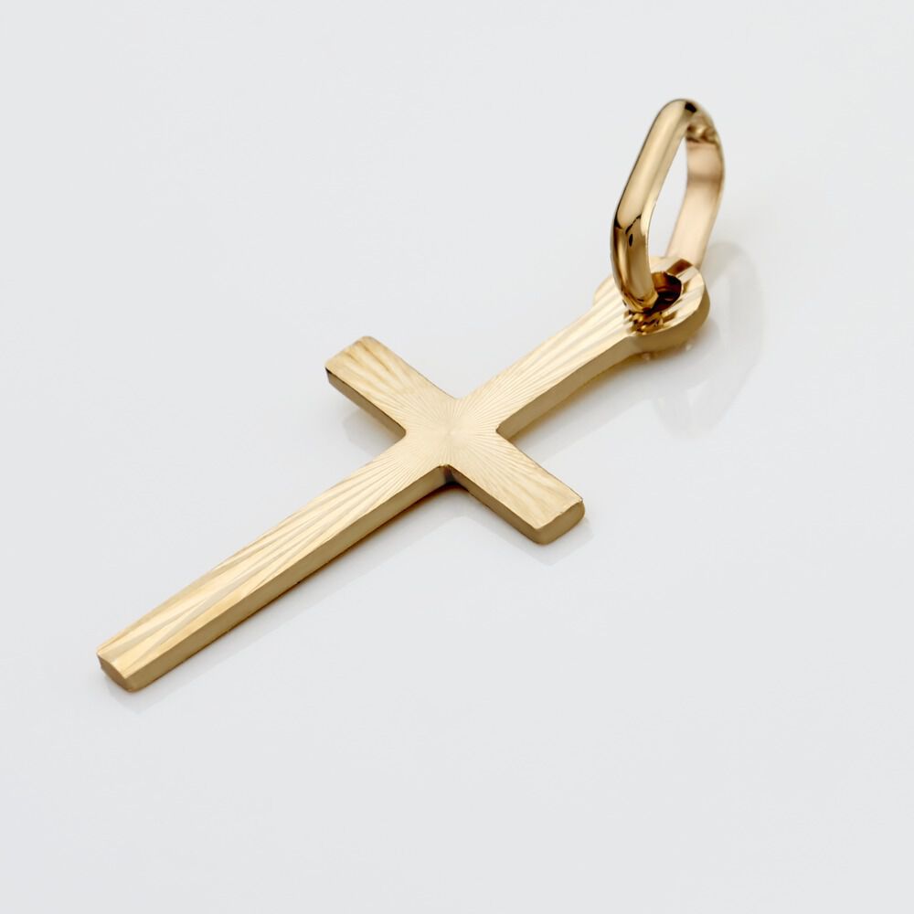 Pendentif Bathilde Croix Striee Or Jaune - Pendentifs Unisex | Marc Orian
