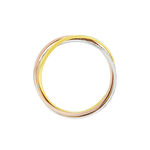 Alliance Entrelacee Diamantee Demi Jonc Classique Or Tricolore - Alliances personnalis&eacute;es Femme | Marc Orian
