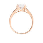 Bague Terese Or Rose Oxyde De Zirconium - Solitaires Femme | Marc Orian