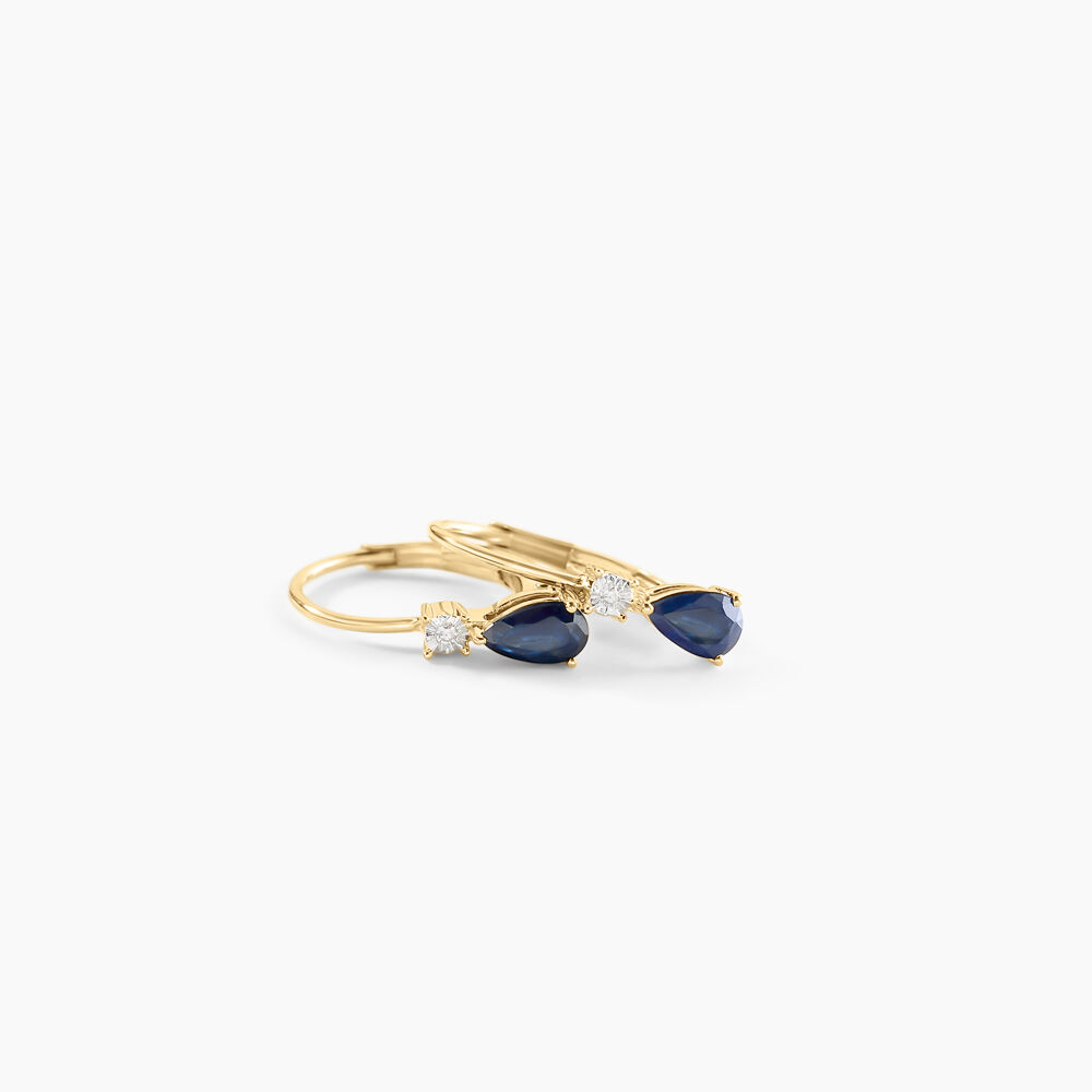 Boucles D'oreilles Pendantes Blossom Saphir -  Femme | Marc Orian