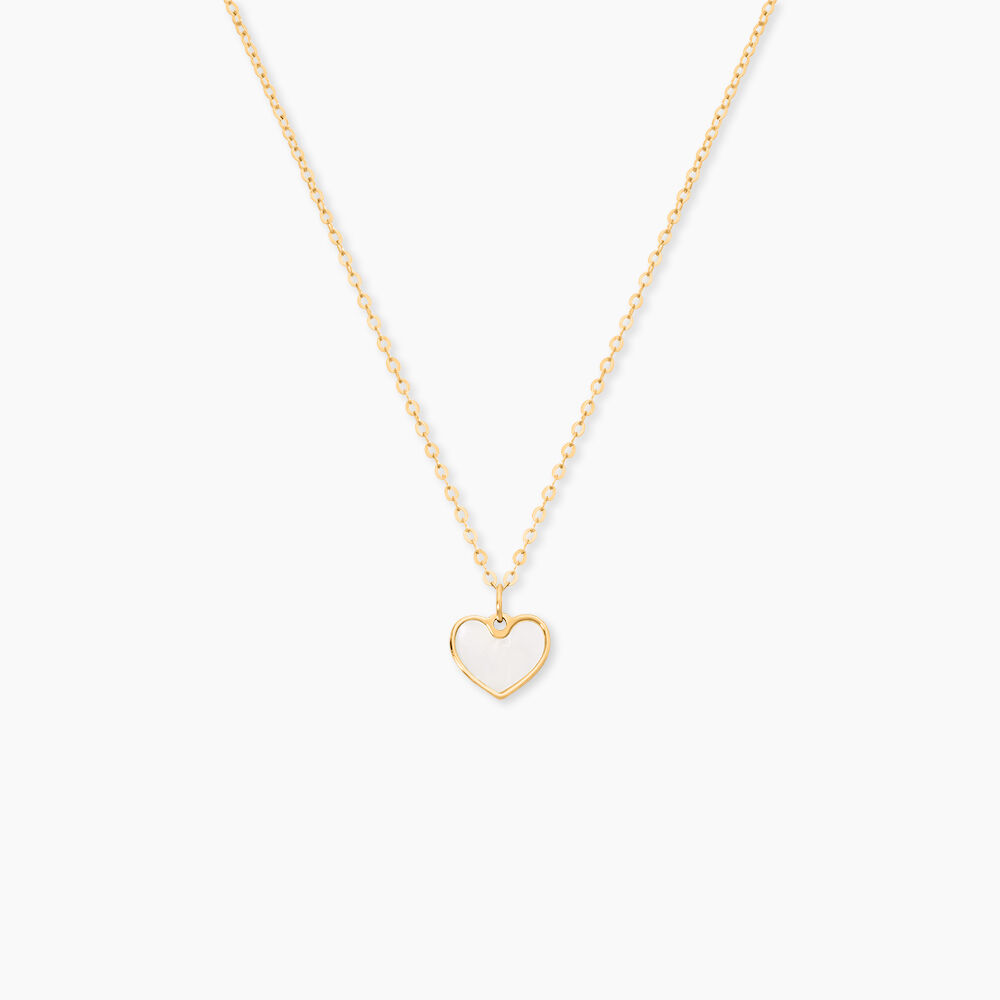 Collier Amaryllis Coeur Or Jaune Nacre - Colliers avec pierres Enfant | Marc Orian