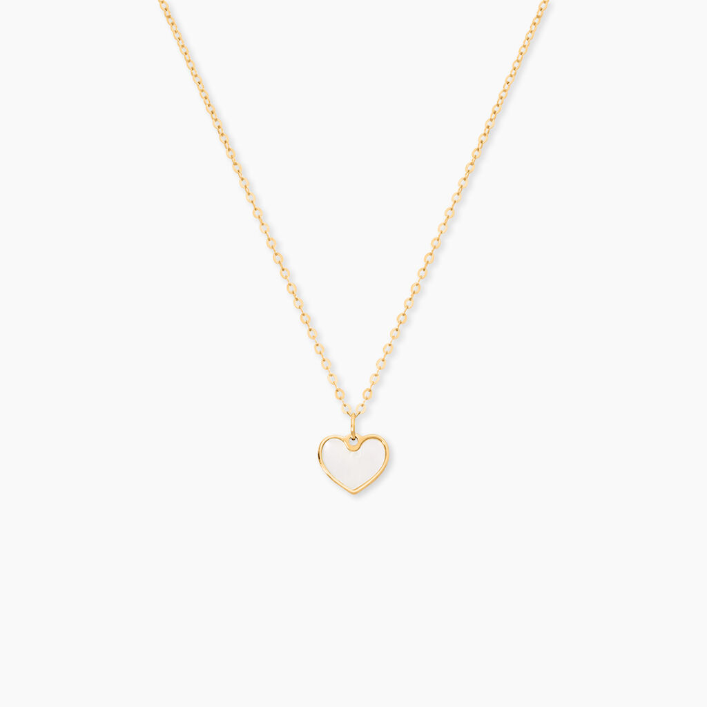 Collier Amaryllis Coeur Or Jaune Nacre - Colliers avec pierres Enfant | Marc Orian