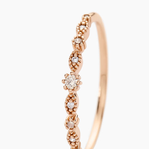 Bague Eugenie Argent Rose Oxyde De Zirconium - Bagues avec pierre Femme | Marc Orian