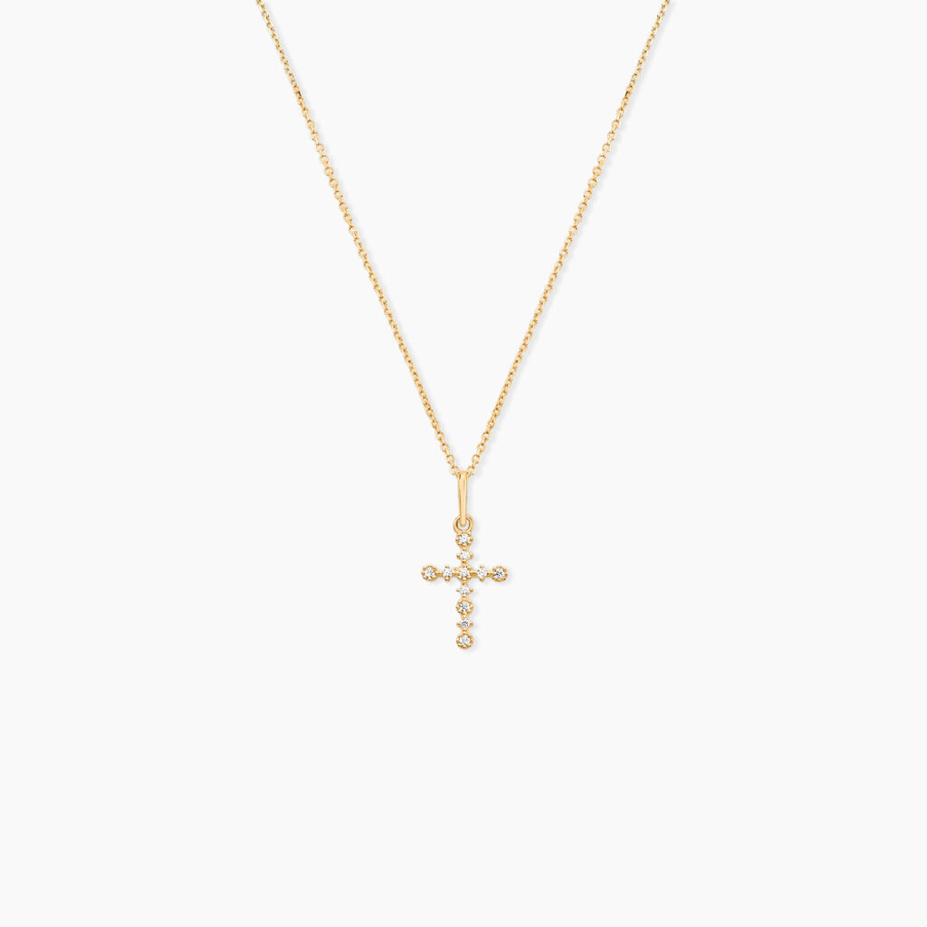 Pendentif Or Jaune Lucinien Oxyde De Zirconium - Pendentifs Femme | Marc Orian
