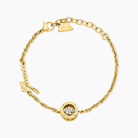 Bracelet Guess Solitaire Acier Jaune Oxyde De Zirconium - Bracelets cha&icirc;nes Femme | Marc Orian