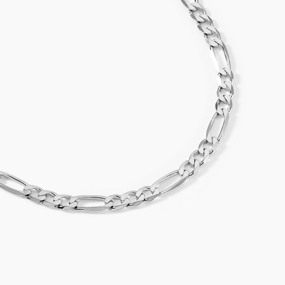 Chaîne Vivian Maille Alternee 1/3 Argent Blanc - Chaines Homme | Marc Orian