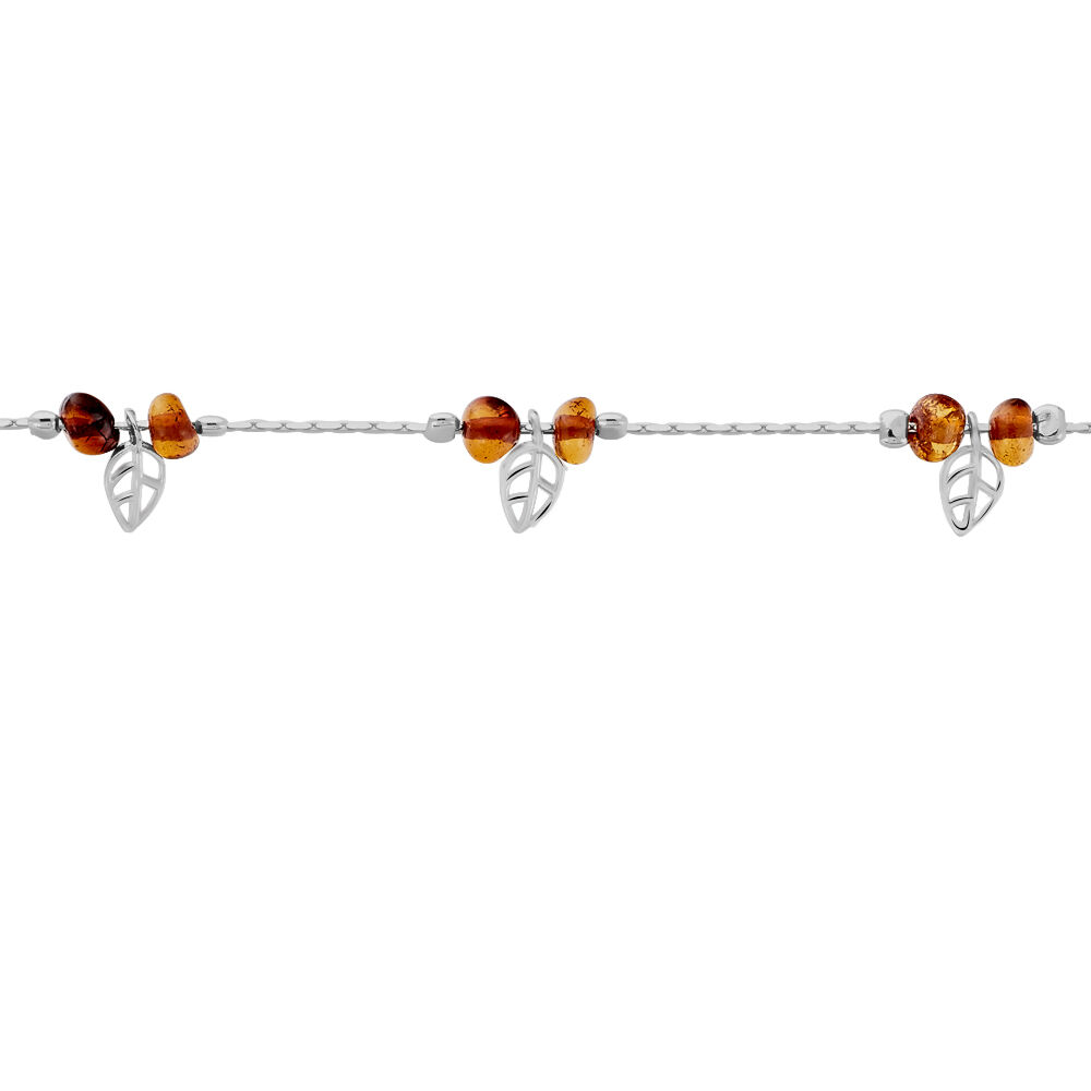 Bracelet Argent Blanc Nolana Ambre - Sélection Bohème Femme | Marc Orian