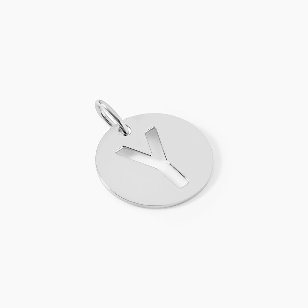 Pendentif Elio Y Argent Blanc - Bijoux fantaisie Famille | Marc Orian