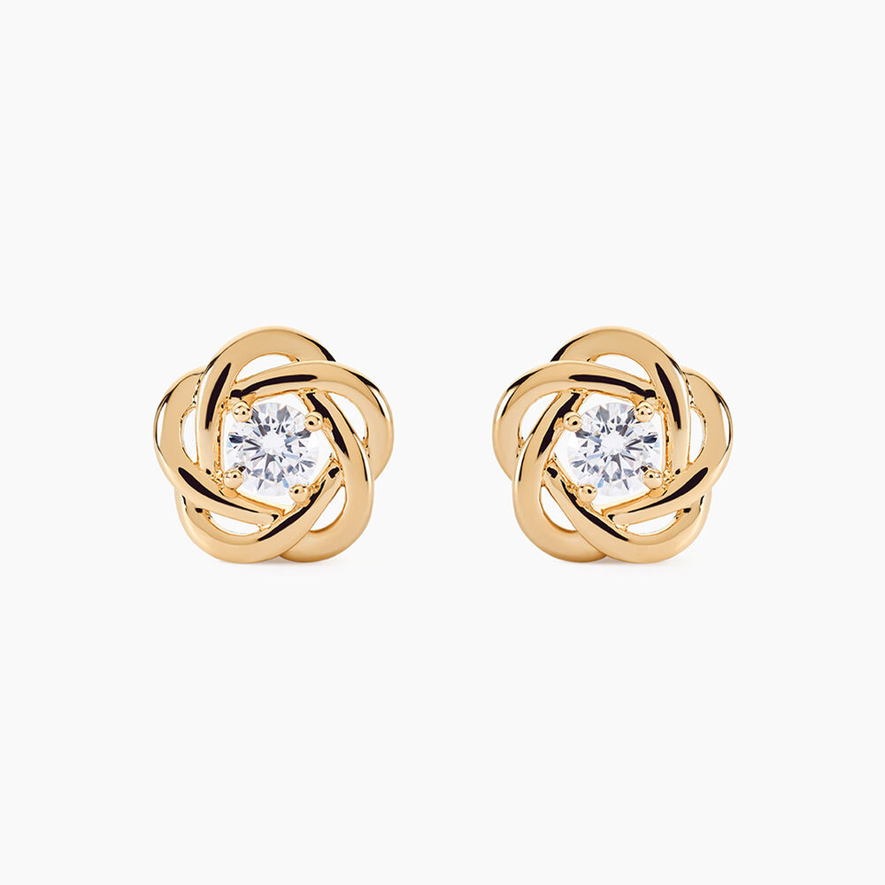 Boucles D'oreilles Puces Djanaelle Plaqu&eacute; Or Jaune Oxyde De Zirconium - Puces Femme | Marc Orian