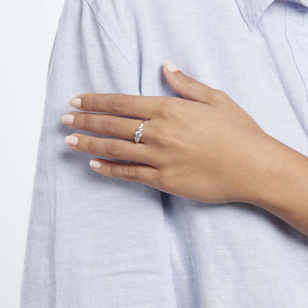 Bague Or Blanc Sibyllina Oxydes De Zirconium - Bagues Solitaire Femme | Marc Orian