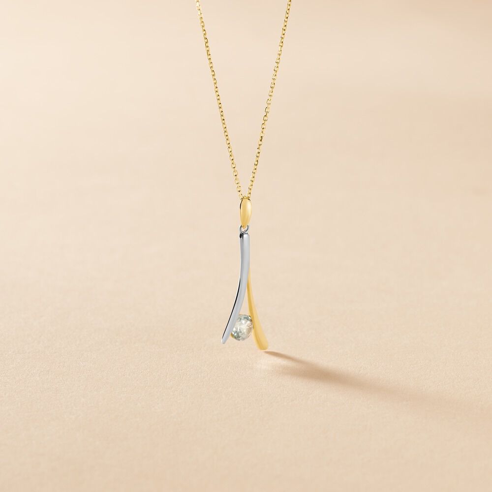 Collier Madli Or Bicolore Topaze - Colliers avec pierres Femme | Marc Orian