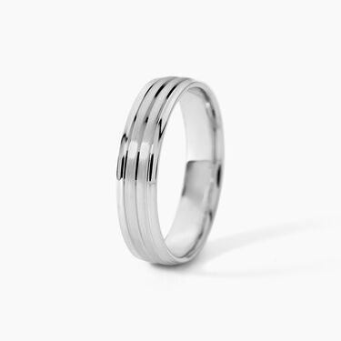 Alliance Basile Ruban Plat Or Blanc