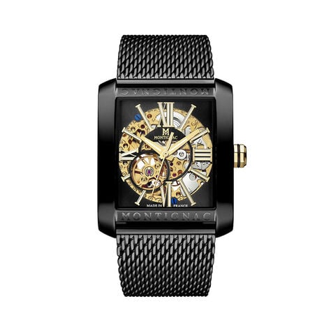 Montre Montignac Square Automatique Noir - Montres automatiques Homme | Marc Orian