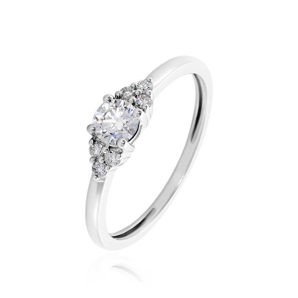 Bague Solitaire Or Blanc Neilina Diamants Synthétiques - Solitaires Femme | Marc Orian