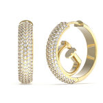 Cr&eacute;oles Guess Crazy Earrings Acier Jaune Oxyde De Zirconium - Cr&eacute;oles Femme | Marc Orian