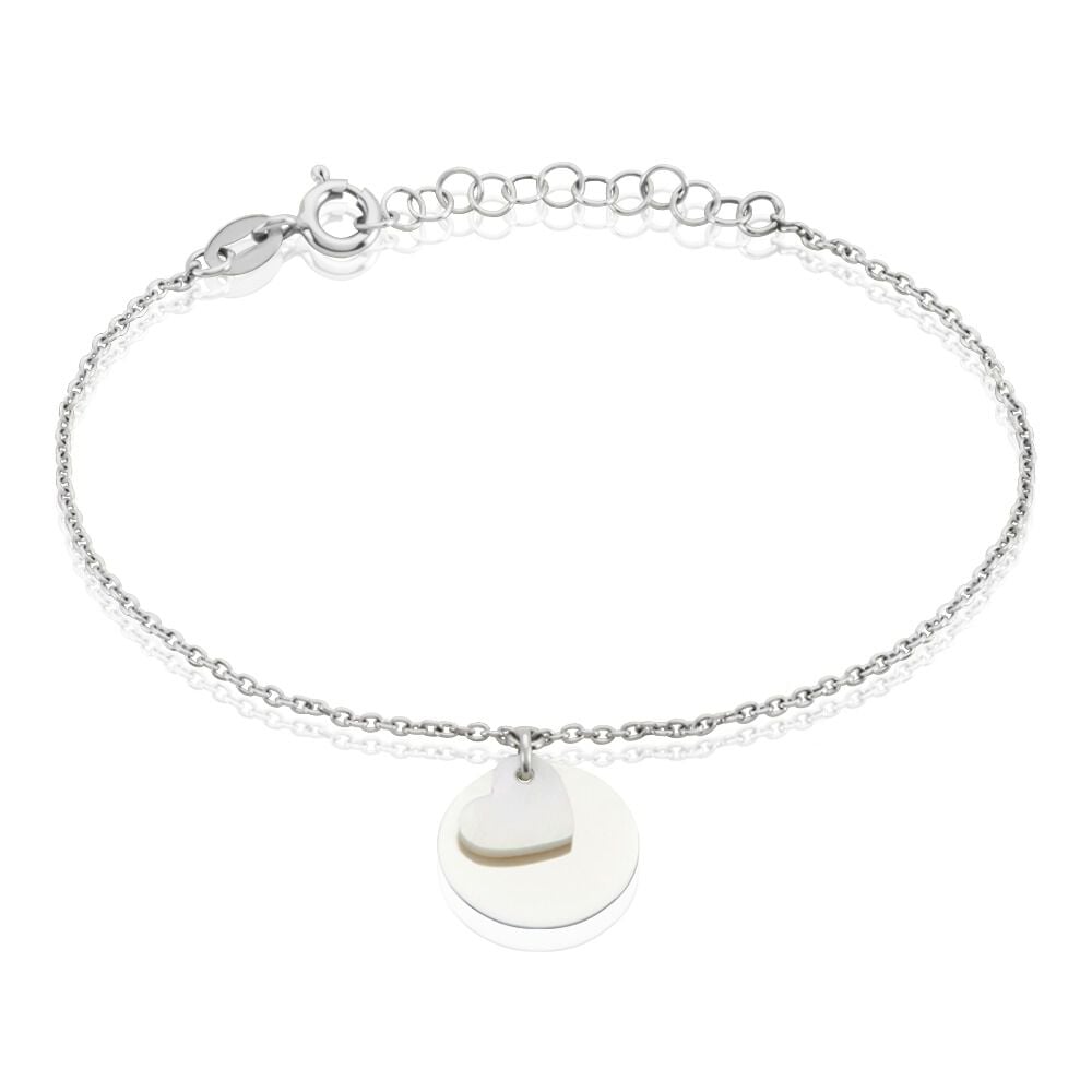 Bracelet Argent Blanc Tana Nacre - Bracelets Medailles Femme | Marc Orian