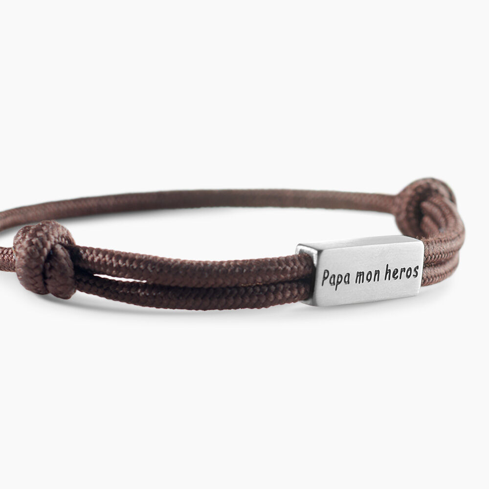 Bracelet Randal Acier Blanc Lapis Lazuli - Bracelets cha&icirc;nes Homme | Marc Orian