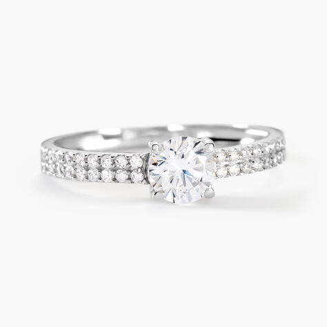 Bague Dayna Or Blanc Oxyde De Zirconium - Solitaires Femme | Marc Orian