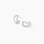 Cr&eacute;oles Livie Argent Blanc Oxyde De Zirconium - Cr&eacute;oles Femme | Marc Orian