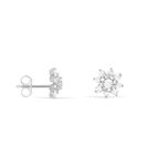 Boucles D'oreilles Puces Lorraine Argent Blanc Oxyde De Zirconium - Puces Femme | Marc Orian