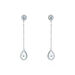Boucles D'oreilles Pendantes Brenda Or Blanc Topaze - Pendantes Femme | Marc Orian