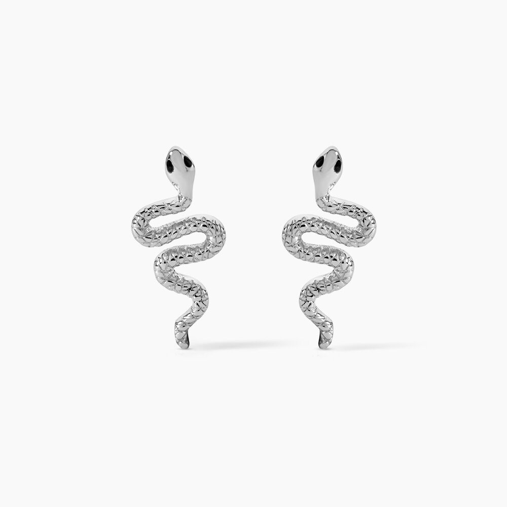Boucles D'oreilles Puces Yoshie Argent Blanc - Puces Femme | Marc Orian
