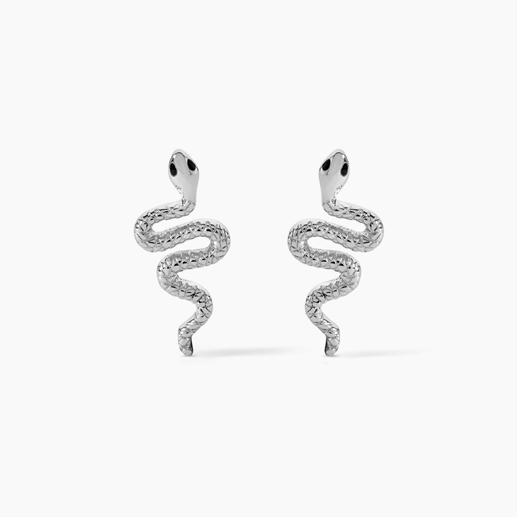 Boucles D'oreilles Puces Yoshie Argent Blanc - Puces Femme | Marc Orian
