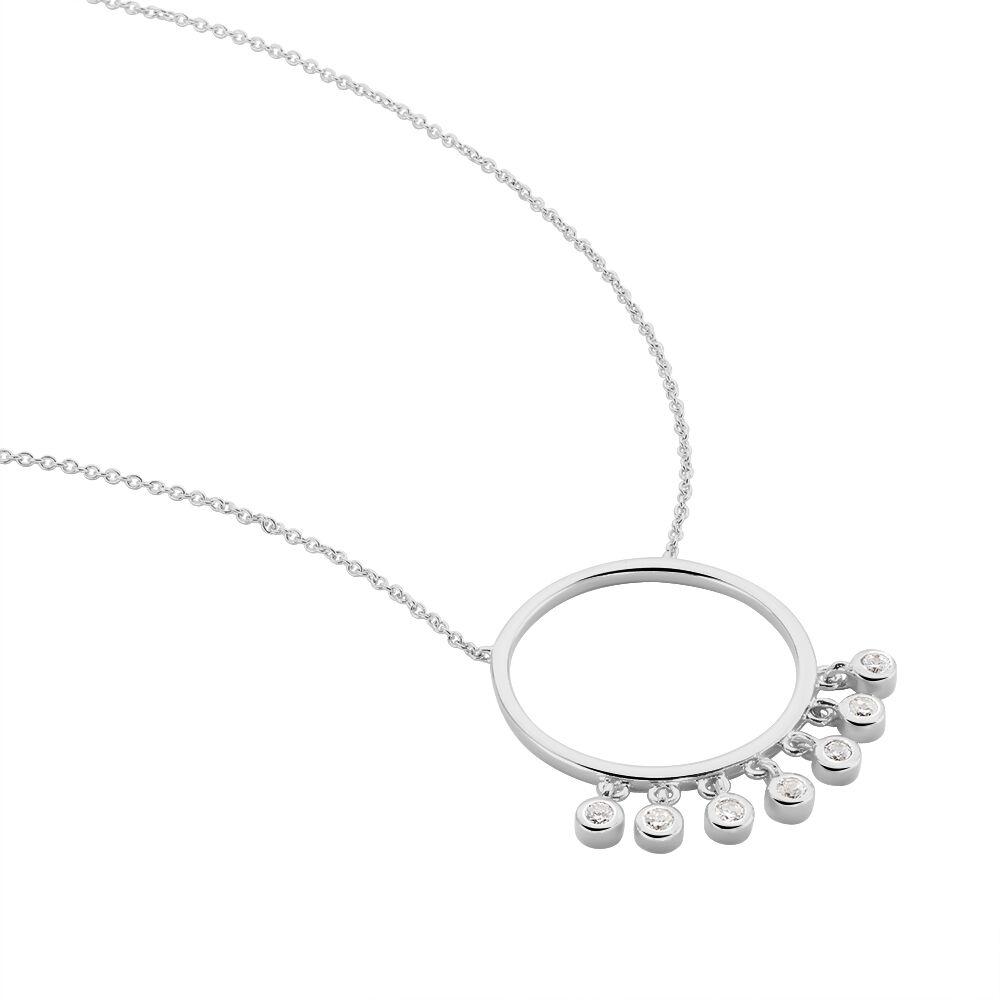 Collier Orida Argent Blanc Oxyde De Zirconium - Colliers avec pierres Femme | Marc Orian