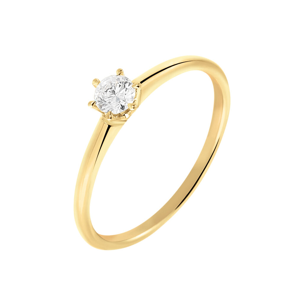 Bague Solitaire Samantha Or Jaune Diamant - Solitaires Femme | Marc Orian