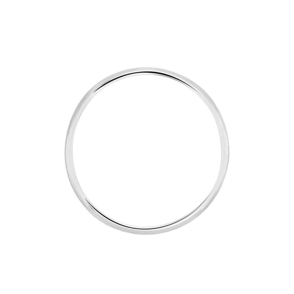 Alliance Meredithe Demi Jonc Classique Platine Blanc - Alliances personnalis&eacute;es Famille | Marc Orian