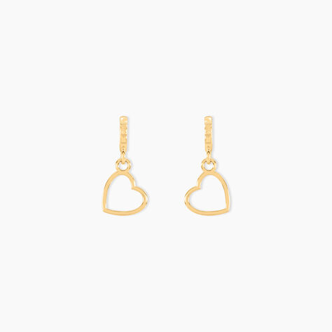 Boucles D'oreilles Pendantes Feryal Pendantes Coeurs Or Jaune - Pendantes Femme | Marc Orian