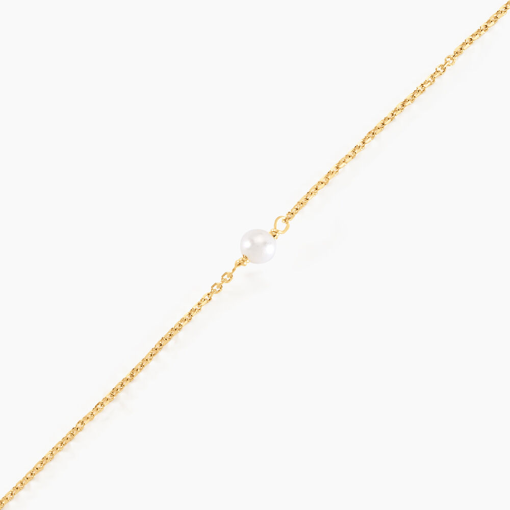 Bracelet Or Jaune Gentiane Perle - Bracelets cha&icirc;nes Femme | Marc Orian