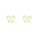Boucles D'oreilles Puces Camomille Or Jaune Oxyde De Zirconium