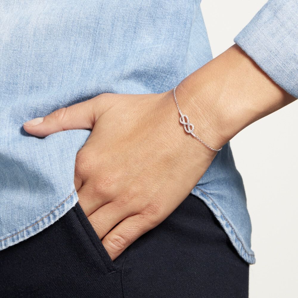 Bracelet Fiorine Argent Blanc Oxyde De Zirconium - Bracelets chaînes Femme | Marc Orian