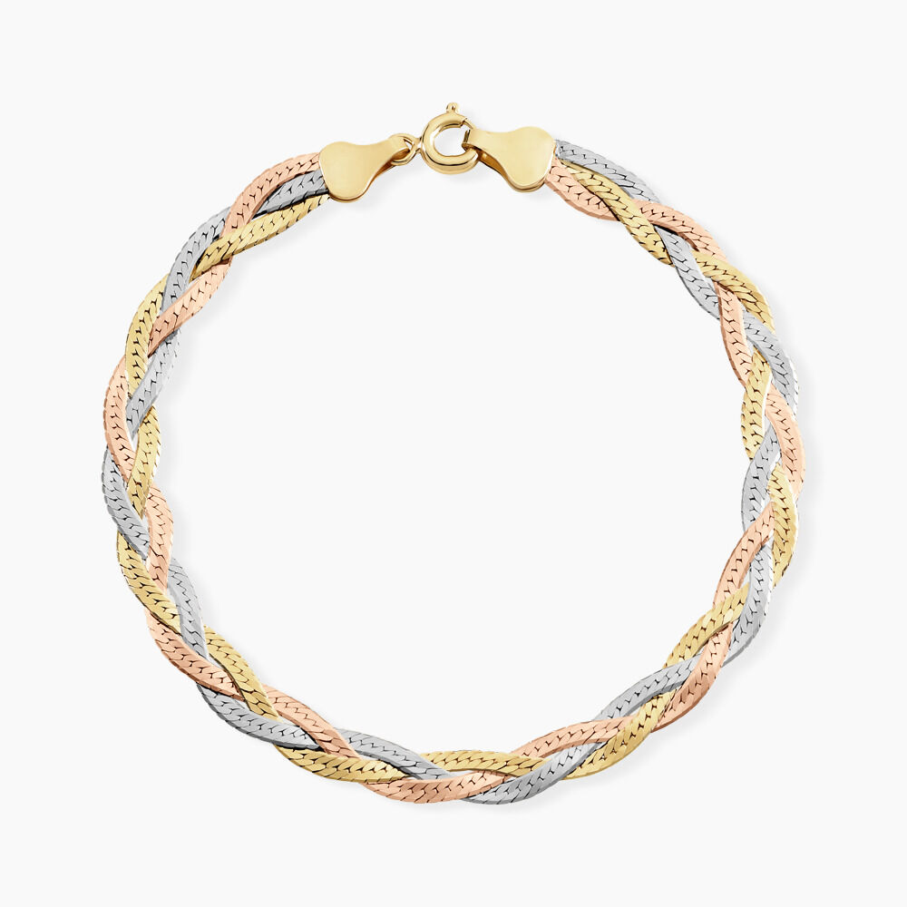 Bracelet Elae Argent Tricolore - Bracelets mailles Femme | Marc Orian