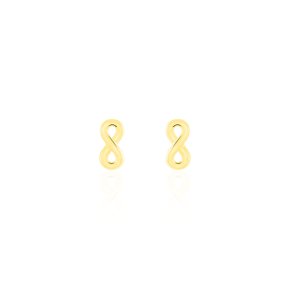 Boucles D'oreilles Puces Annie-francoise Infini Or Jaune - Puces Femme | Marc Orian