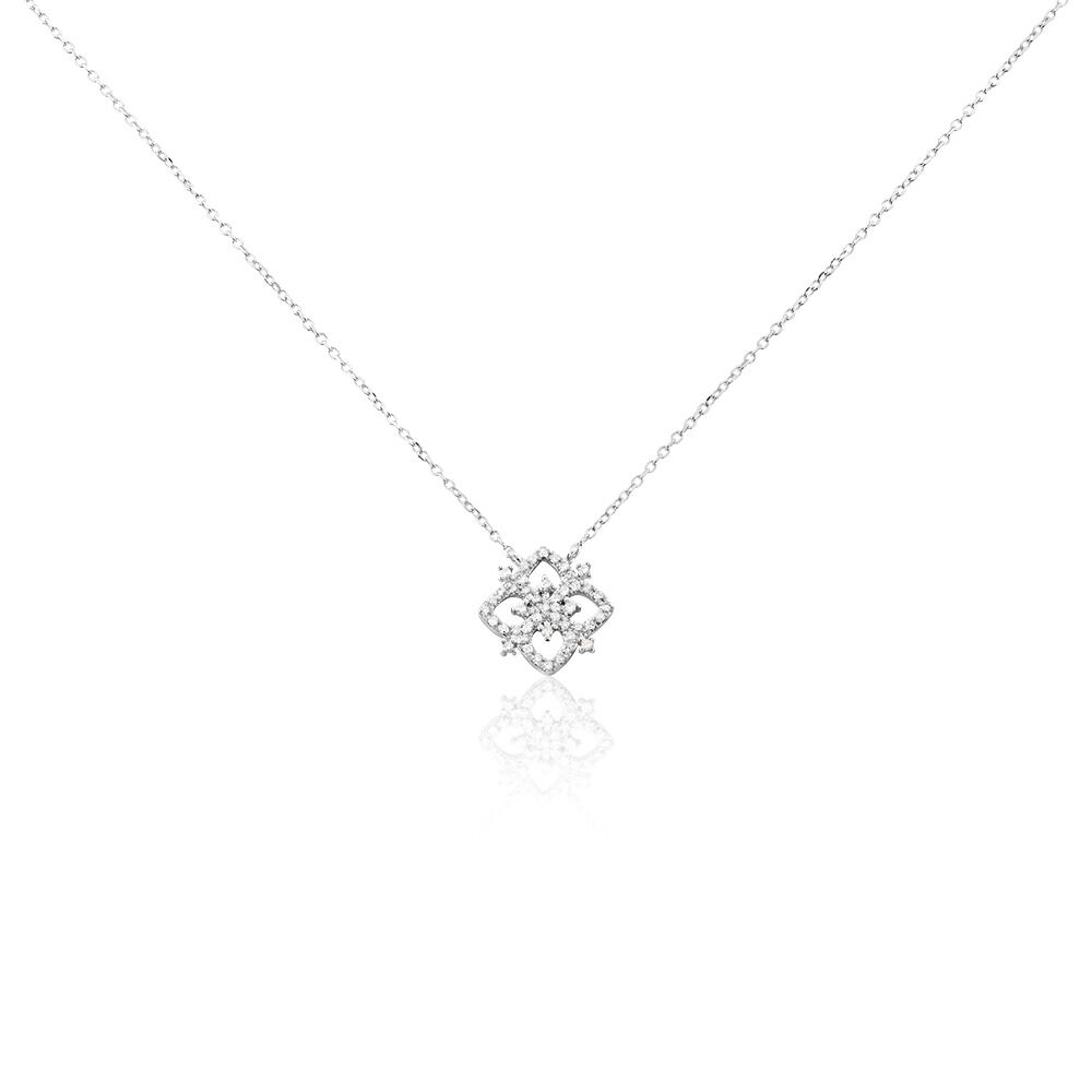 Collier Vasya Or Blanc Diamant - Colliers avec pierres Femme | Marc Orian
