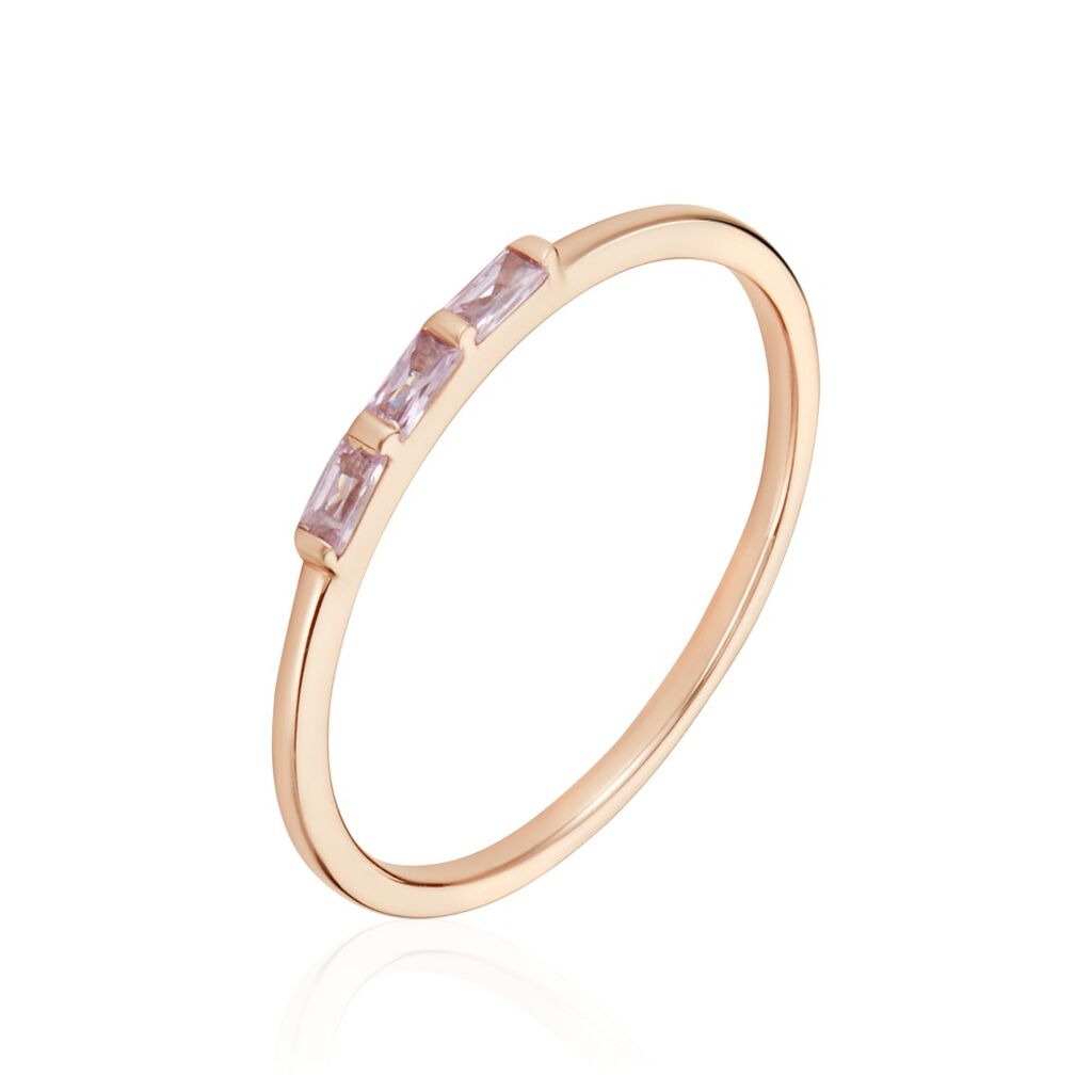 Bague Andrew Argent Rose Oxyde De Zirconium Rose - Bijoux fantaisie Femme | Marc Orian