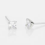 Boucles D'oreilles Puces Alys Argent Blanc Oxyde De Zirconium - Puces Femme | Marc Orian